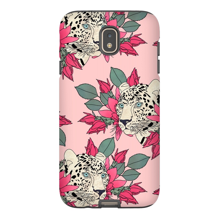 Galaxy J7 StrongFit Classy cactus flowers and leopards design by InovArts