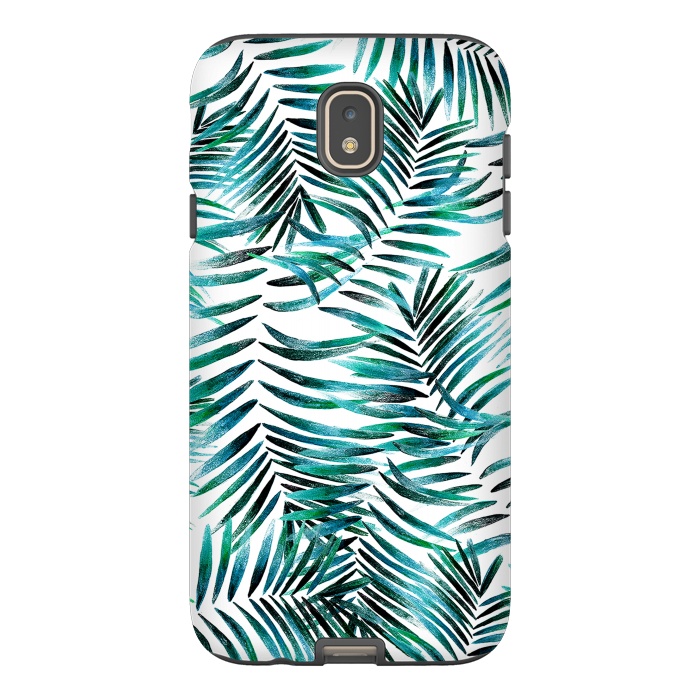 Galaxy J7 StrongFit Brushed tropical palm leaves by Oana 