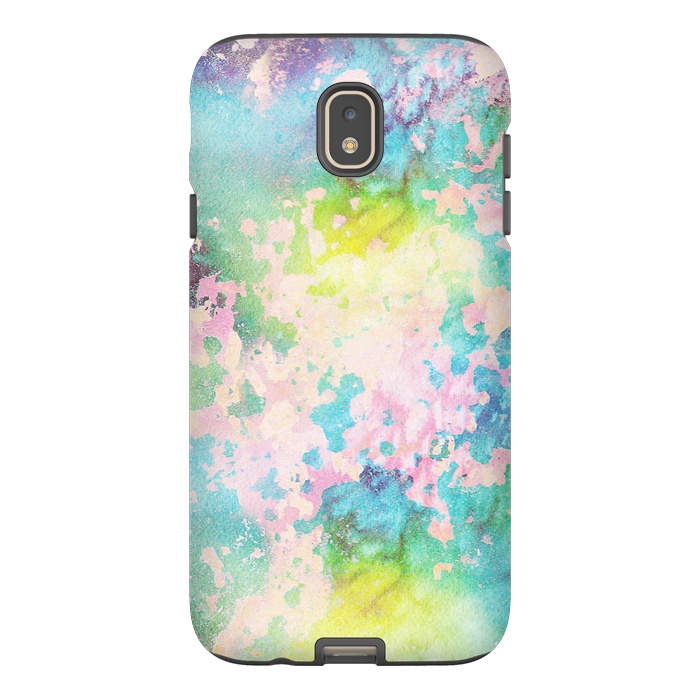 Galaxy J7 StrongFit Colorful watercolor painted wall by Oana 