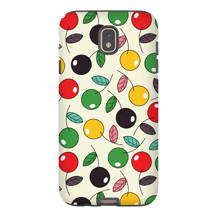 Galaxy J7 StrongFit colorful cherries by TMSarts