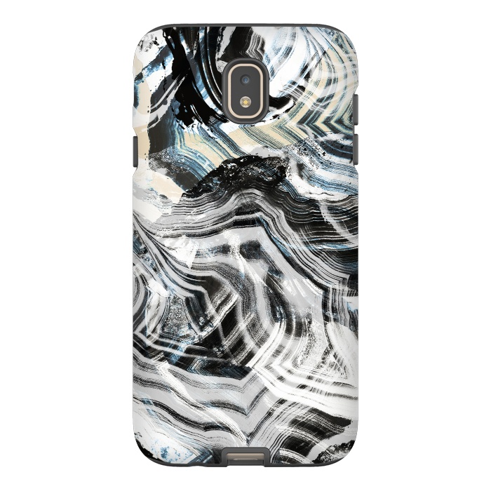Galaxy J7 StrongFit Brushed contrasted marble by Oana 
