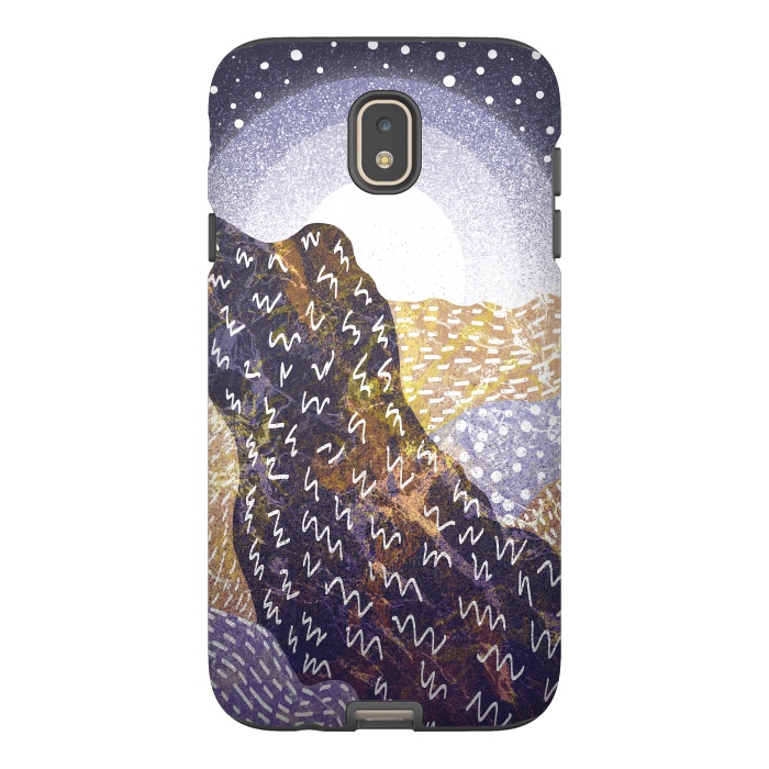 Galaxy J7 StrongFit Mauve and gold hills by Steve Wade (Swade)
