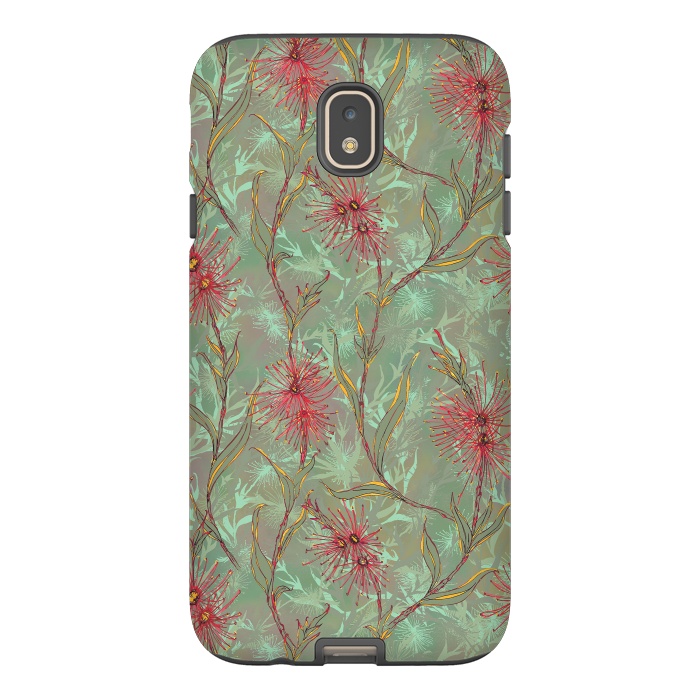 Galaxy J7 StrongFit Red Gum Flower by Lotti Brown