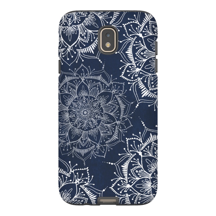 Galaxy J7 StrongFit Floral Blue by Rose Halsey