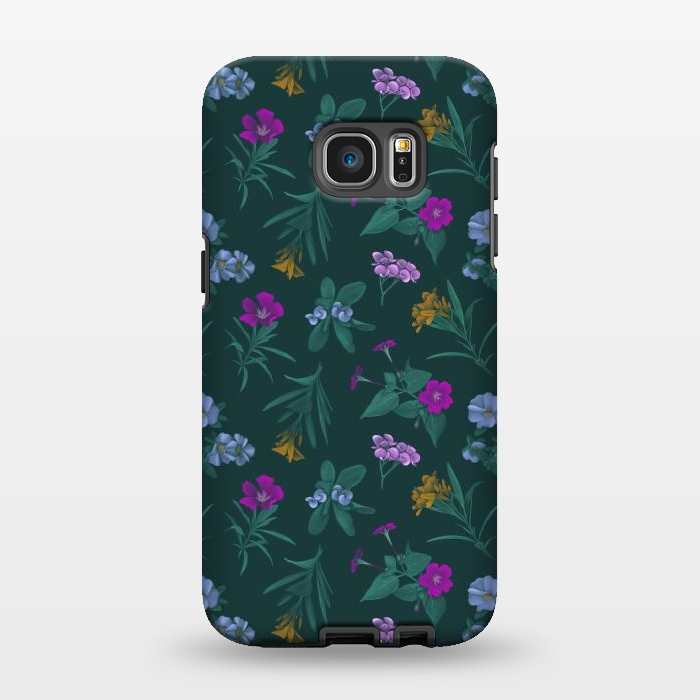 Galaxy S7 EDGE StrongFit Tropical Flowers by Tishya Oedit