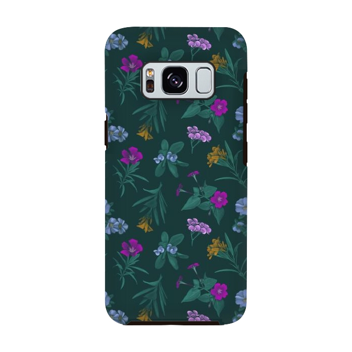 Galaxy S8 StrongFit Tropical Flowers by Tishya Oedit