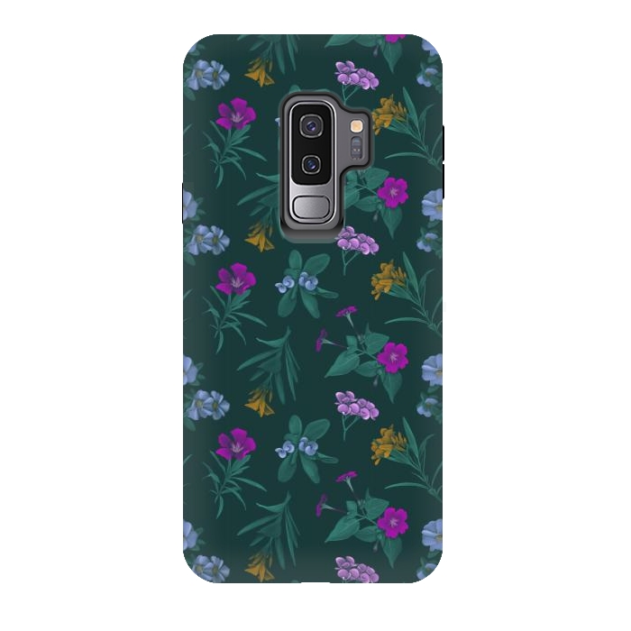 Galaxy S9 plus StrongFit Tropical Flowers by Tishya Oedit