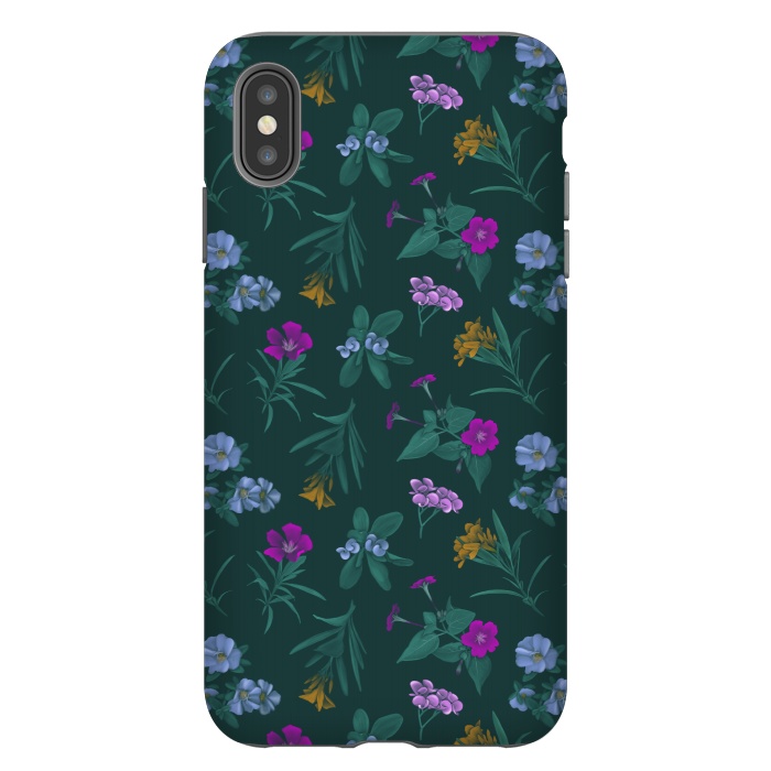 iPhone Xs Max StrongFit Tropical Flowers by Tishya Oedit