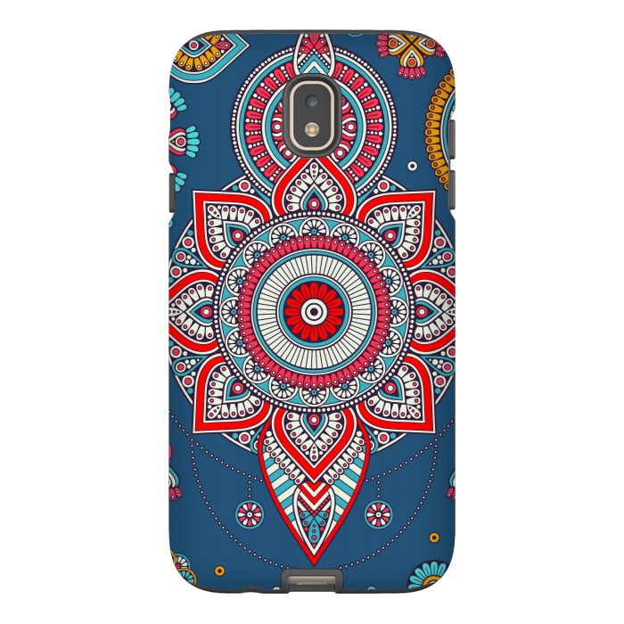 Galaxy J7 StrongFit Blue Mandala Of The Indians  by ArtsCase