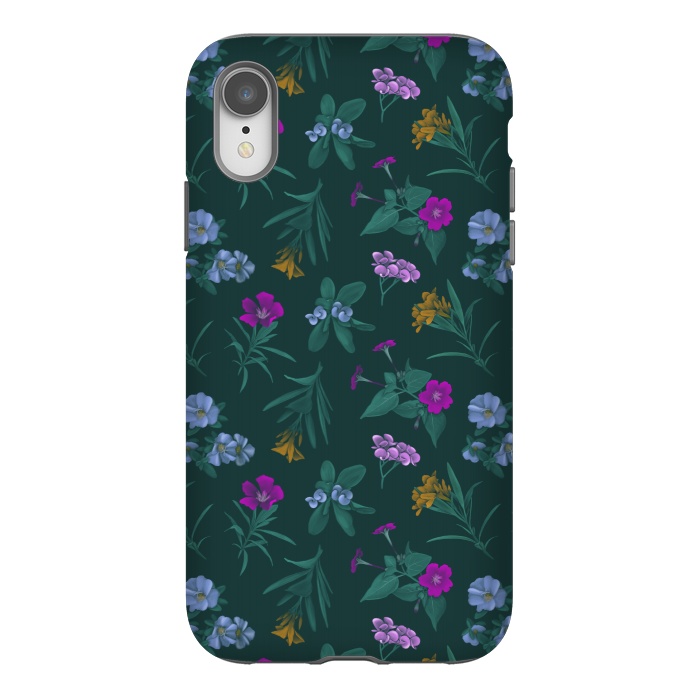 iPhone Xr StrongFit Tropical Flowers by Tishya Oedit