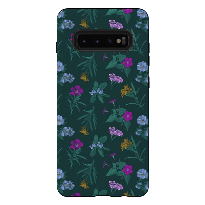Galaxy S10 plus StrongFit Tropical Flowers by Tishya Oedit