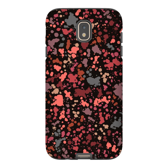 Galaxy J7 StrongFit Color Splatter Drops Red by Ninola Design