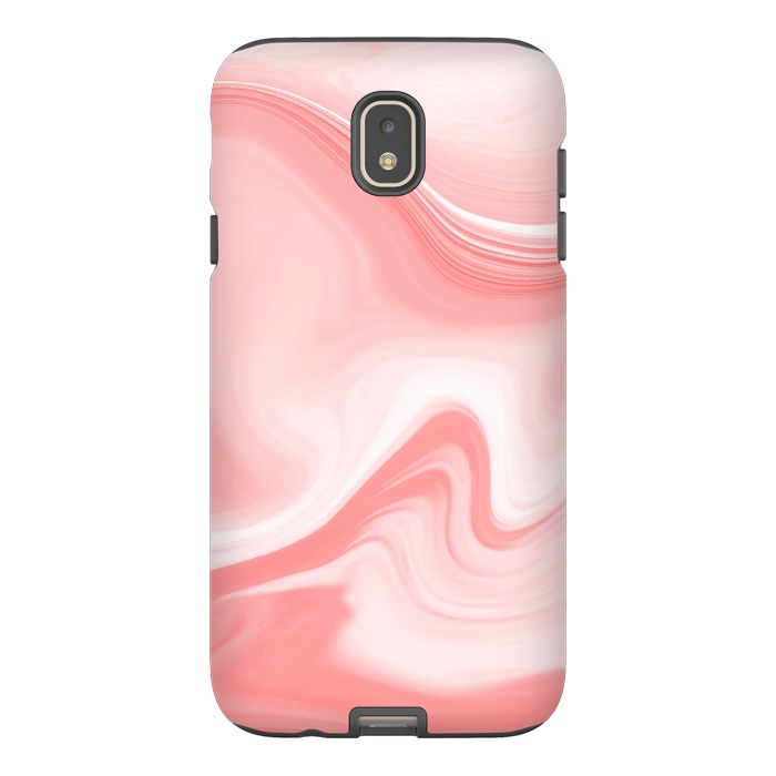 Galaxy J7 StrongFit pink marble print by MALLIKA