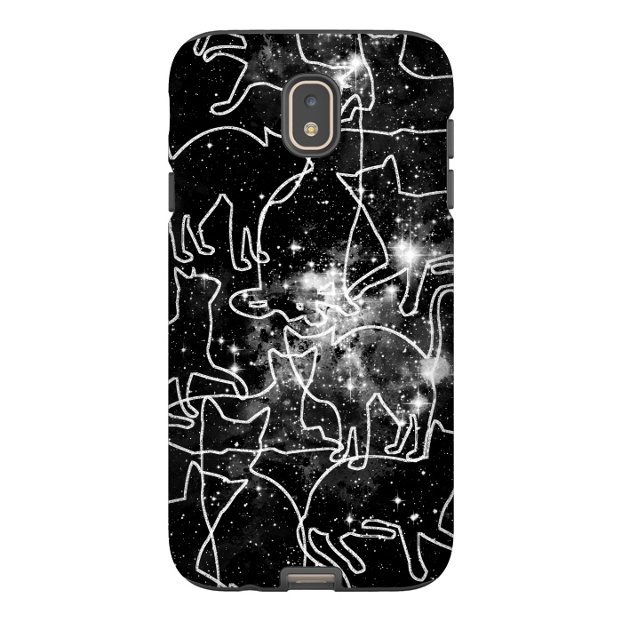 Galaxy J7 StrongFit Cats in space astrology minimal pattern by Oana 