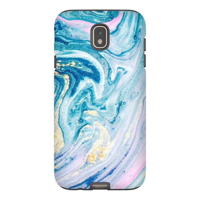 Galaxy J7 StrongFit Pink and Blue Marble by ArtsCase