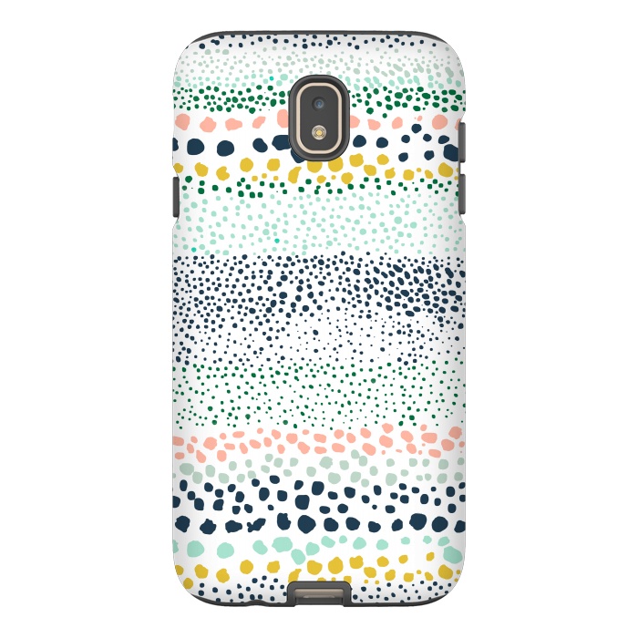 Galaxy J7 StrongFit Little Textured Dots White by Ninola Design