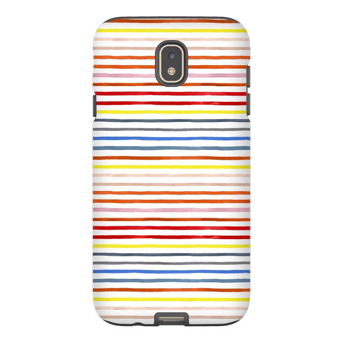 Galaxy J7 StrongFit Marker Summer Color Stripes by Ninola Design