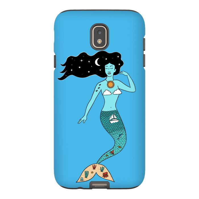 Galaxy J7 StrongFit Mermaid Nature Blue by Coffee Man