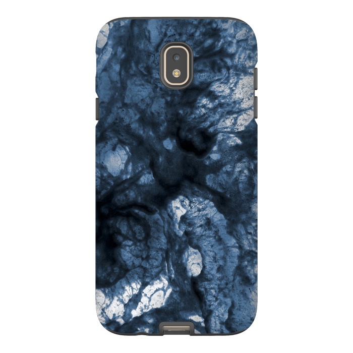 Galaxy J7 StrongFit Abstract Indigo Smoke Marble by Ninola Design