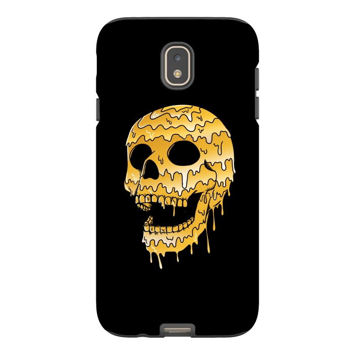 Galaxy J7 StrongFit Gold Skull by Coffee Man