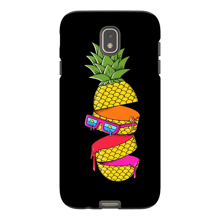 Galaxy J7 StrongFit Pineapple colors Black by Coffee Man