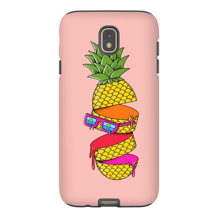 Galaxy J7 StrongFit Pineapple Colors Pink by Coffee Man