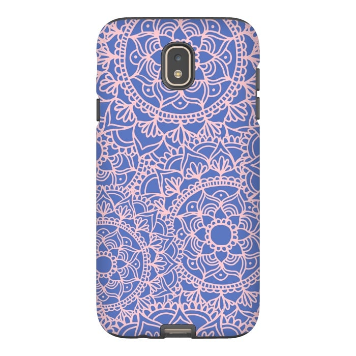 Galaxy J7 StrongFit Pink and Mauve Mandala Pattern by Julie Erin Designs