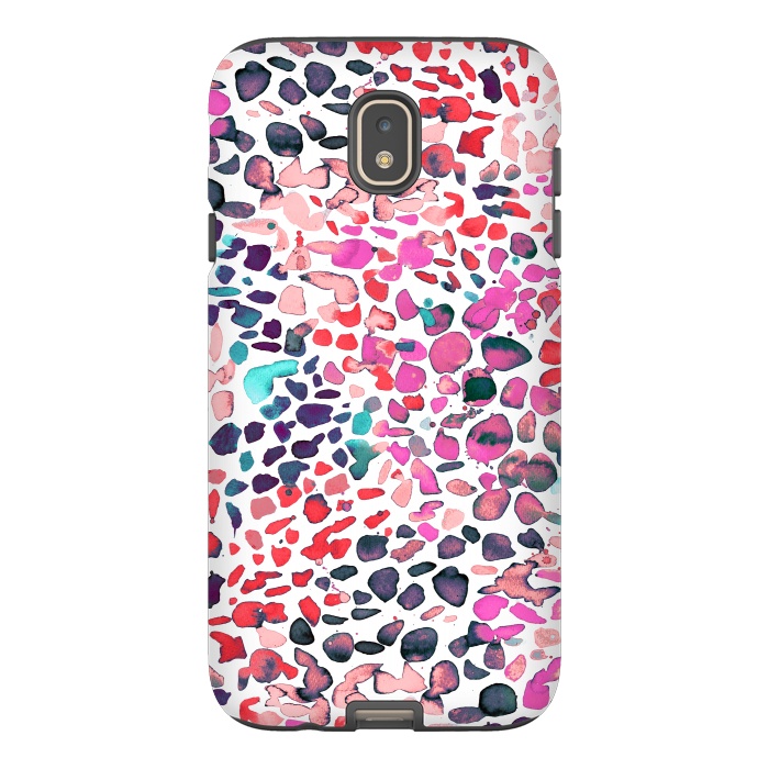Galaxy J7 StrongFit Speckled Painting Pink by Ninola Design