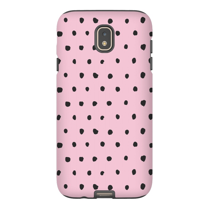 Galaxy J7 StrongFit Artsy Dots Pink by Ninola Design