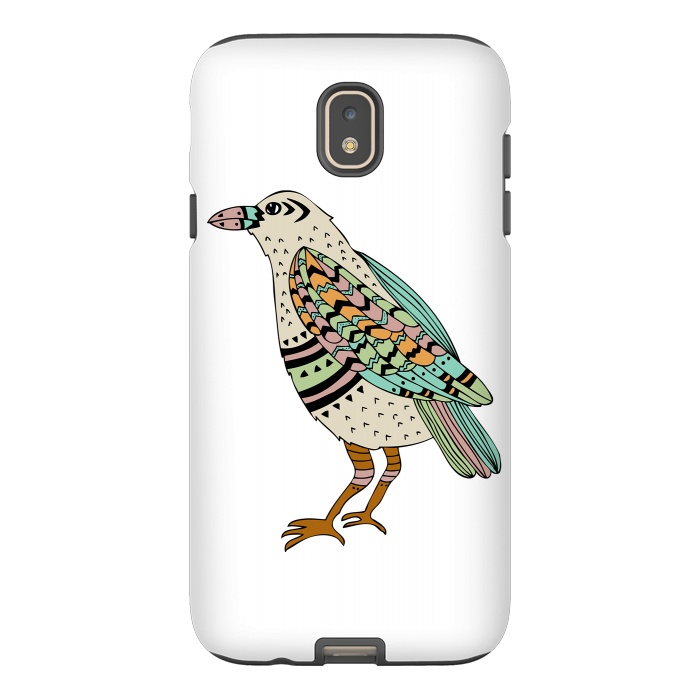 Galaxy J7 StrongFit Playful Crow by Pom Graphic Design