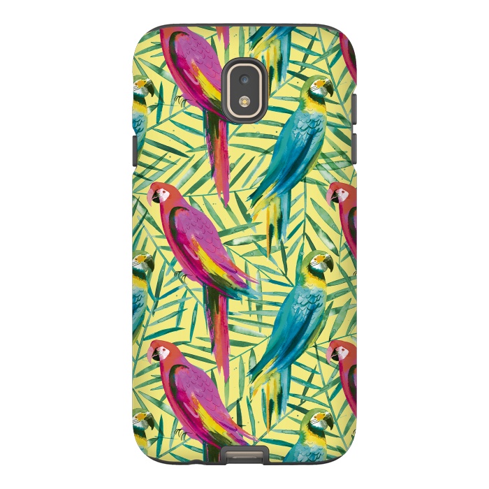 Galaxy J7 StrongFit Tropical Parrots and Palms by Ninola Design