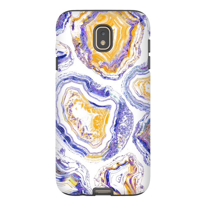 Galaxy J7 StrongFit Agate gemstone marble colorful painting by Oana 