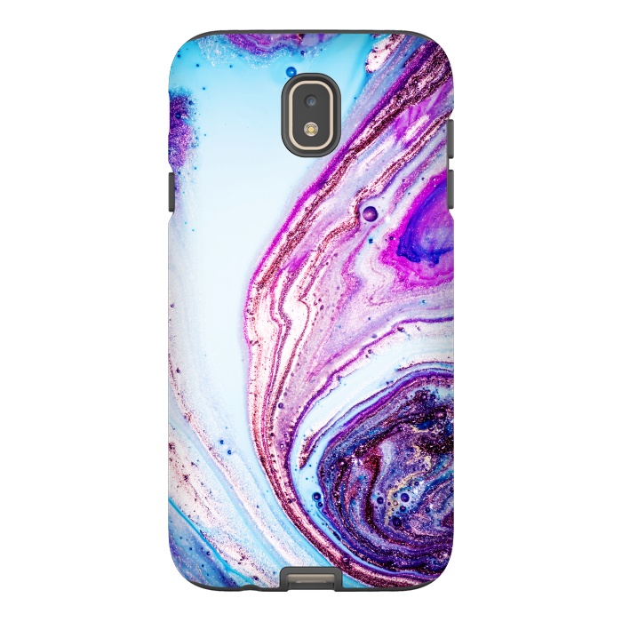 Galaxy J7 StrongFit Watercolors In Blue And Purple  by ArtsCase