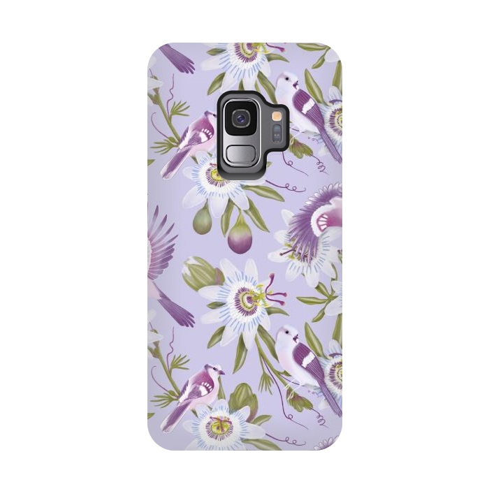 Galaxy S9 StrongFit Passion Flowers by Tishya Oedit