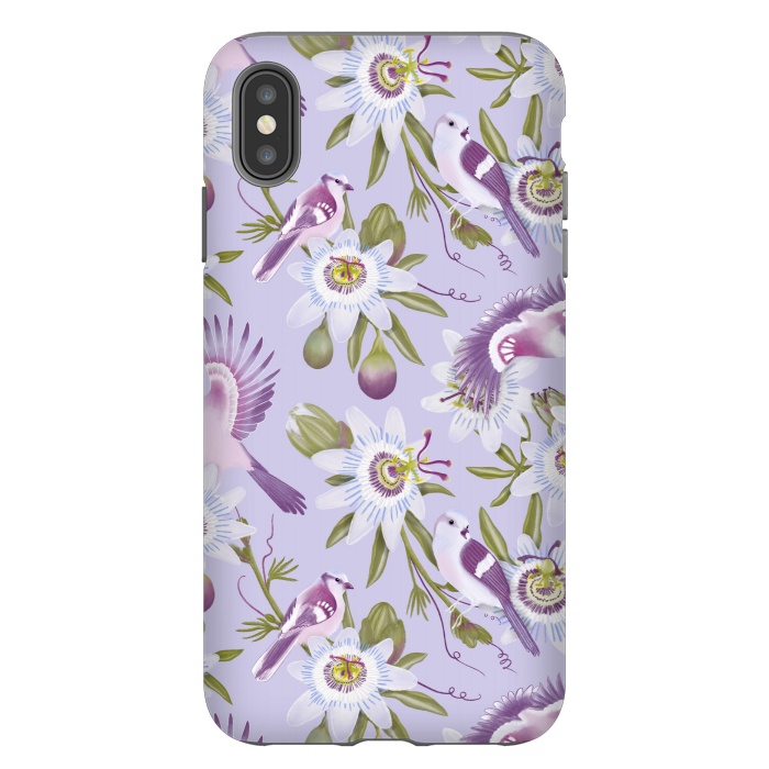 iPhone Xs Max StrongFit Passion Flowers by Tishya Oedit