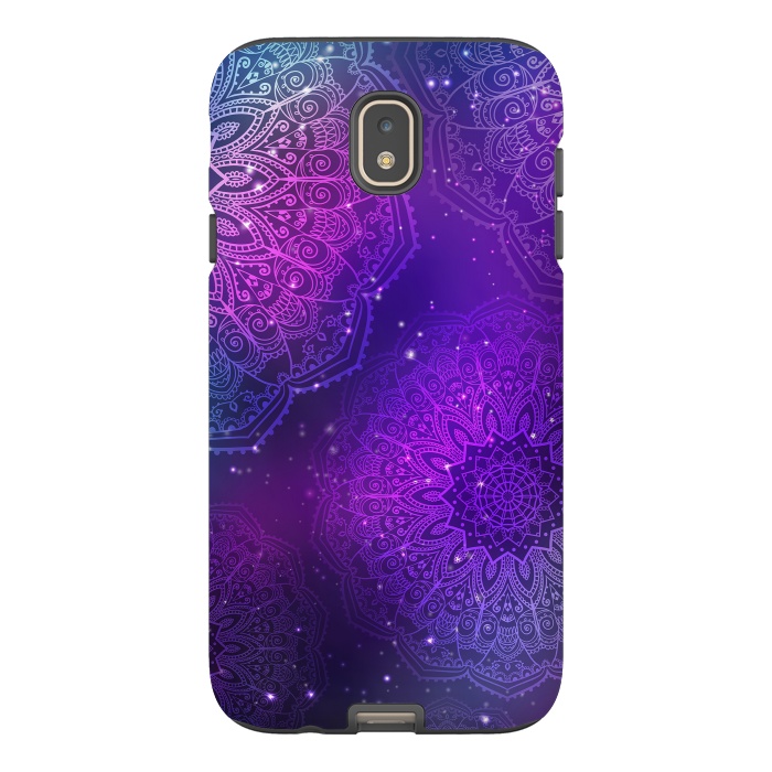 Galaxy J7 StrongFit Modern Purple Mandala Pattern    by ArtsCase
