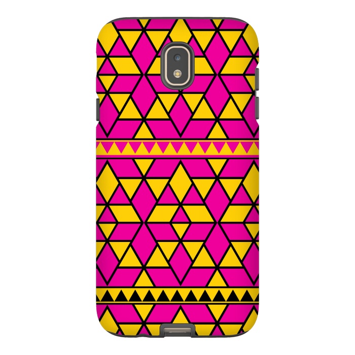 Galaxy J7 StrongFit pink yellow triangle by TMSarts
