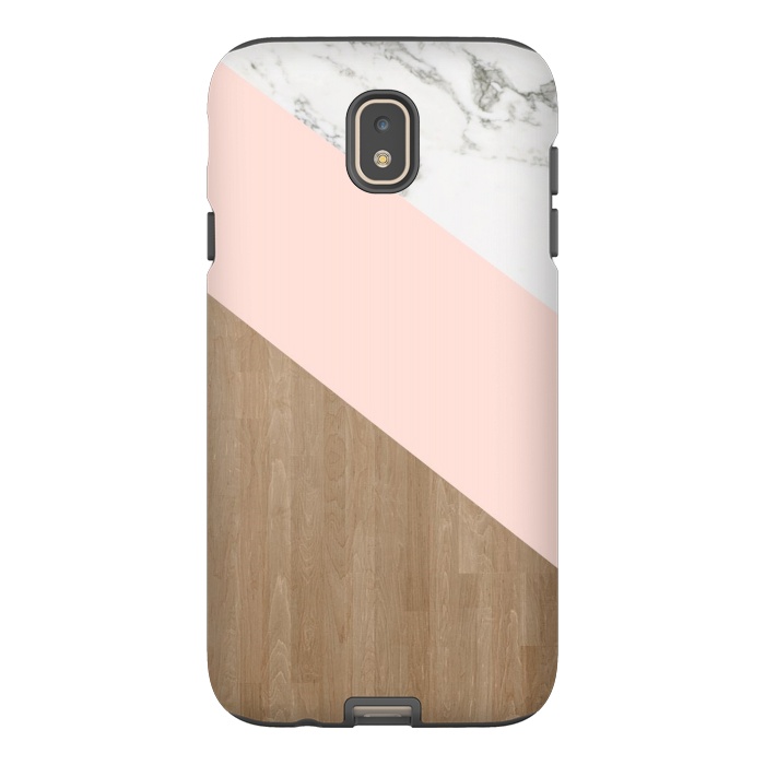 Galaxy J7 StrongFit Wood PinK Marble by ''CVogiatzi.