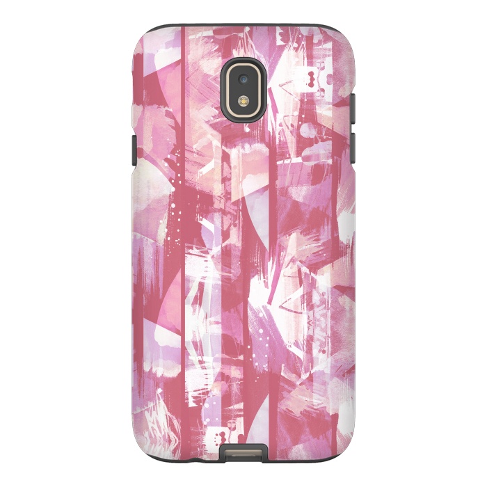 Galaxy J7 StrongFit Pastel watercolor brushed stripes by Oana 