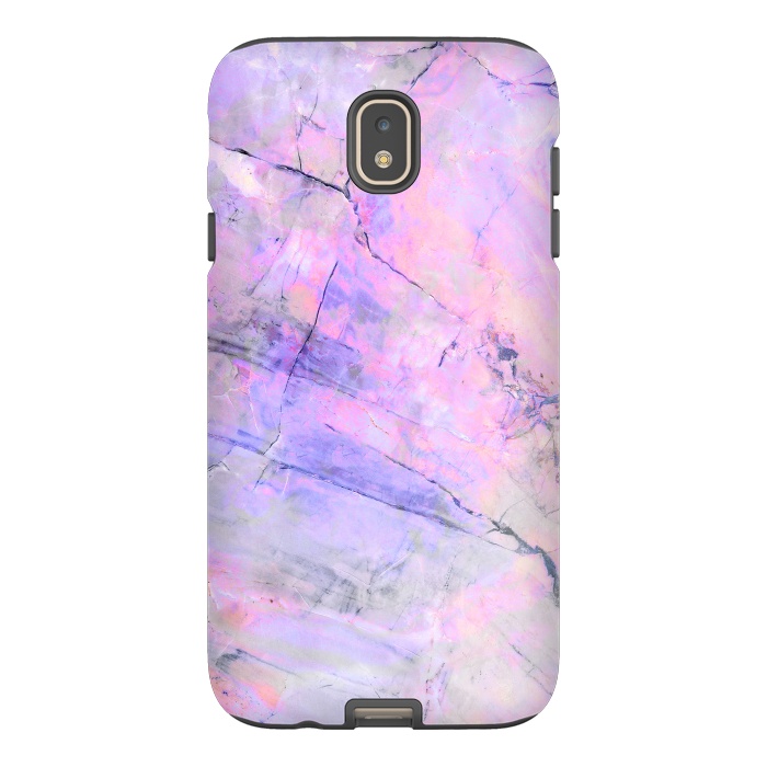 Galaxy J7 StrongFit Purple pink pastel marble by Oana 
