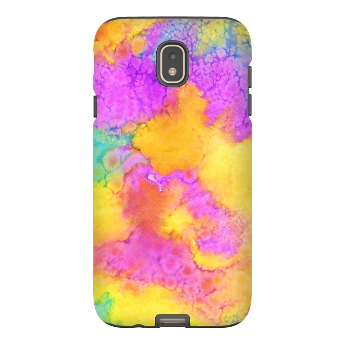 Galaxy J7 StrongFit watercolor abstract rainbow by haroulita