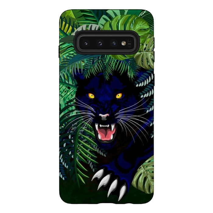 Galaxy S10 StrongFit Black Panther Spirit coming out from the Jungle by BluedarkArt