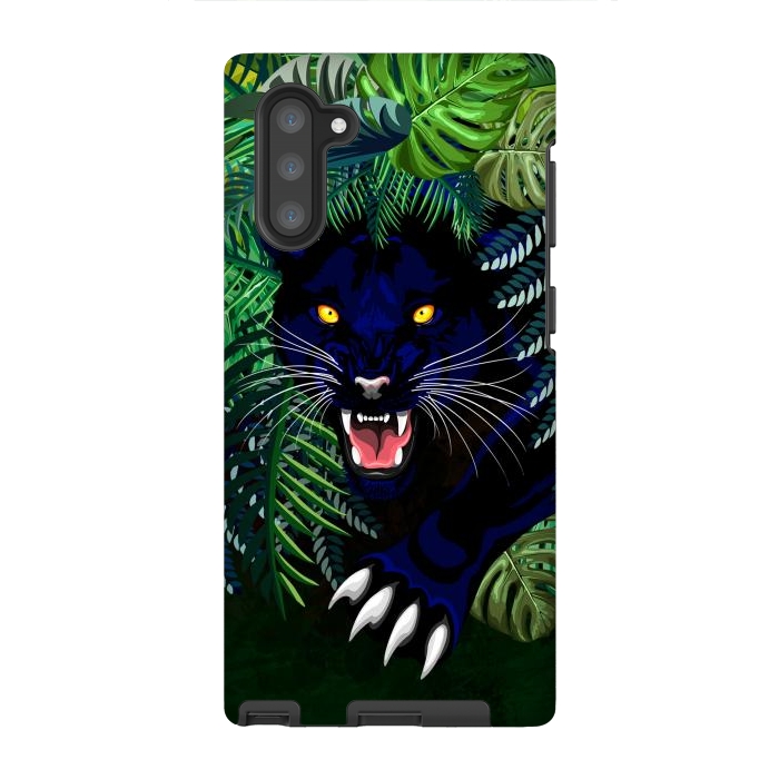 Galaxy Note 10 StrongFit Black Panther Spirit coming out from the Jungle by BluedarkArt