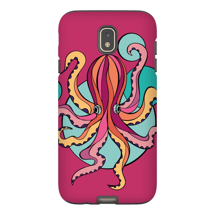 Galaxy J7 StrongFit Pink Octopus III by Majoih