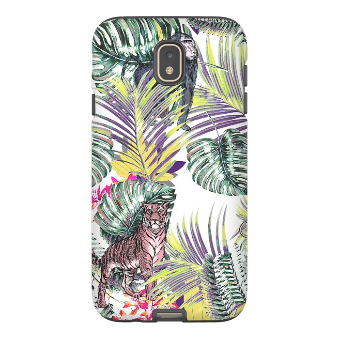 Galaxy J7 StrongFit Jungle fever - wild animals and colorful leaves by Oana 