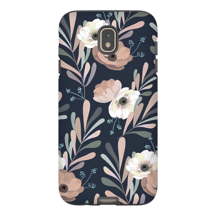 Galaxy J7 StrongFit Olives and anemones - blue by Anis Illustration
