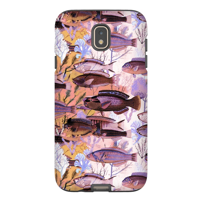 Galaxy J7 StrongFit Watercolor coral reef by Oana 