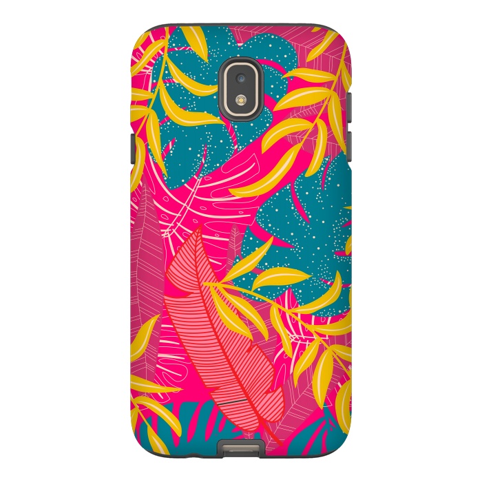 Galaxy J7 StrongFit Palm Patterns In Warm Colors by ArtsCase