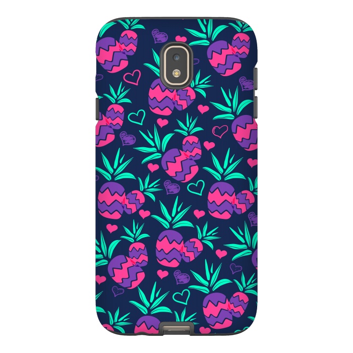 Galaxy J7 StrongFit Pineapples In Neon by ArtsCase