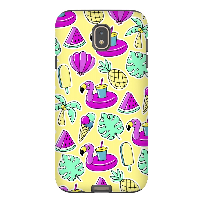 Galaxy J7 StrongFit Summer And Flamingos In Color by ArtsCase
